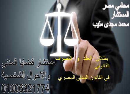 بطلان العقد و التصرف القانوني في القانون المدني المصري